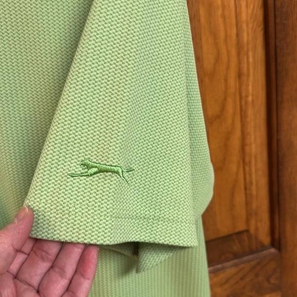 Slazenger Lime Green Geometric Design Golf Polo XL - Picture 5 of 7